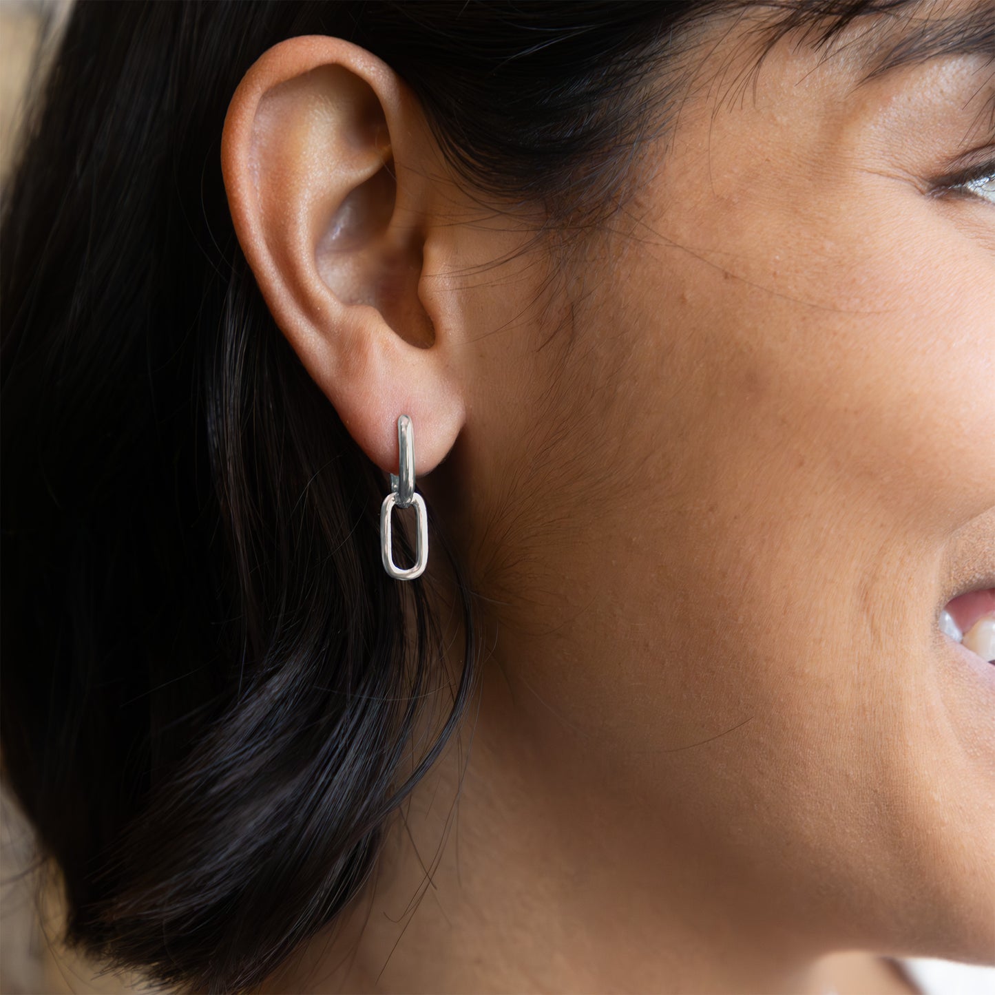 Silver Chain Link Drop Earrings from Alexandra Marks Jewelry