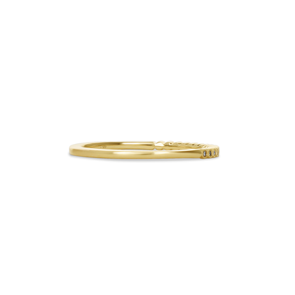 Simple Thin Gold & Diamond Stacking Ring 