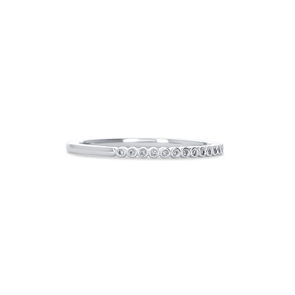 Minimalist White Gold & Diamond Ring from Alexandra Marks Jewelry