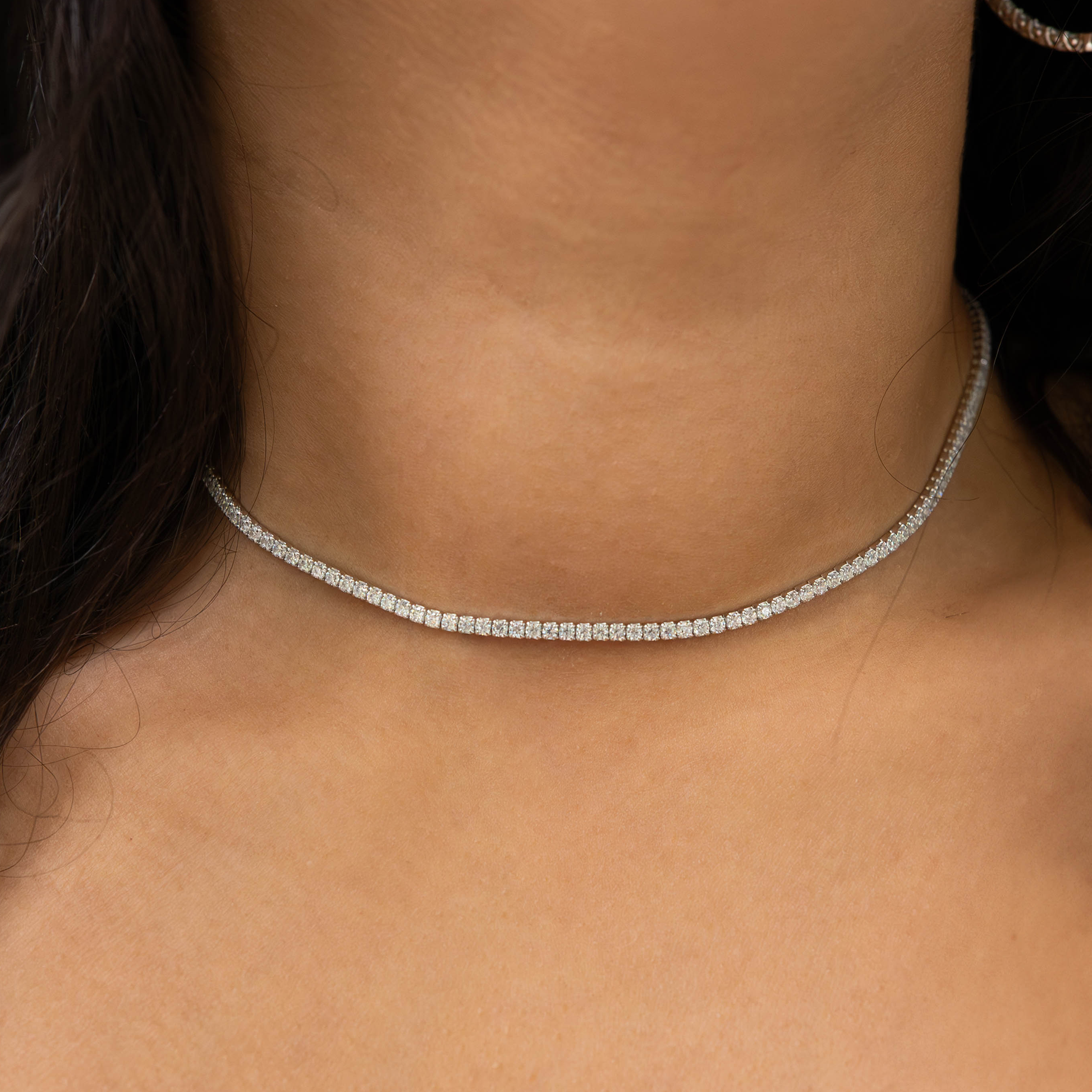 Dainty CZ Tennis Necklace from Alexandra Marks Jewelry