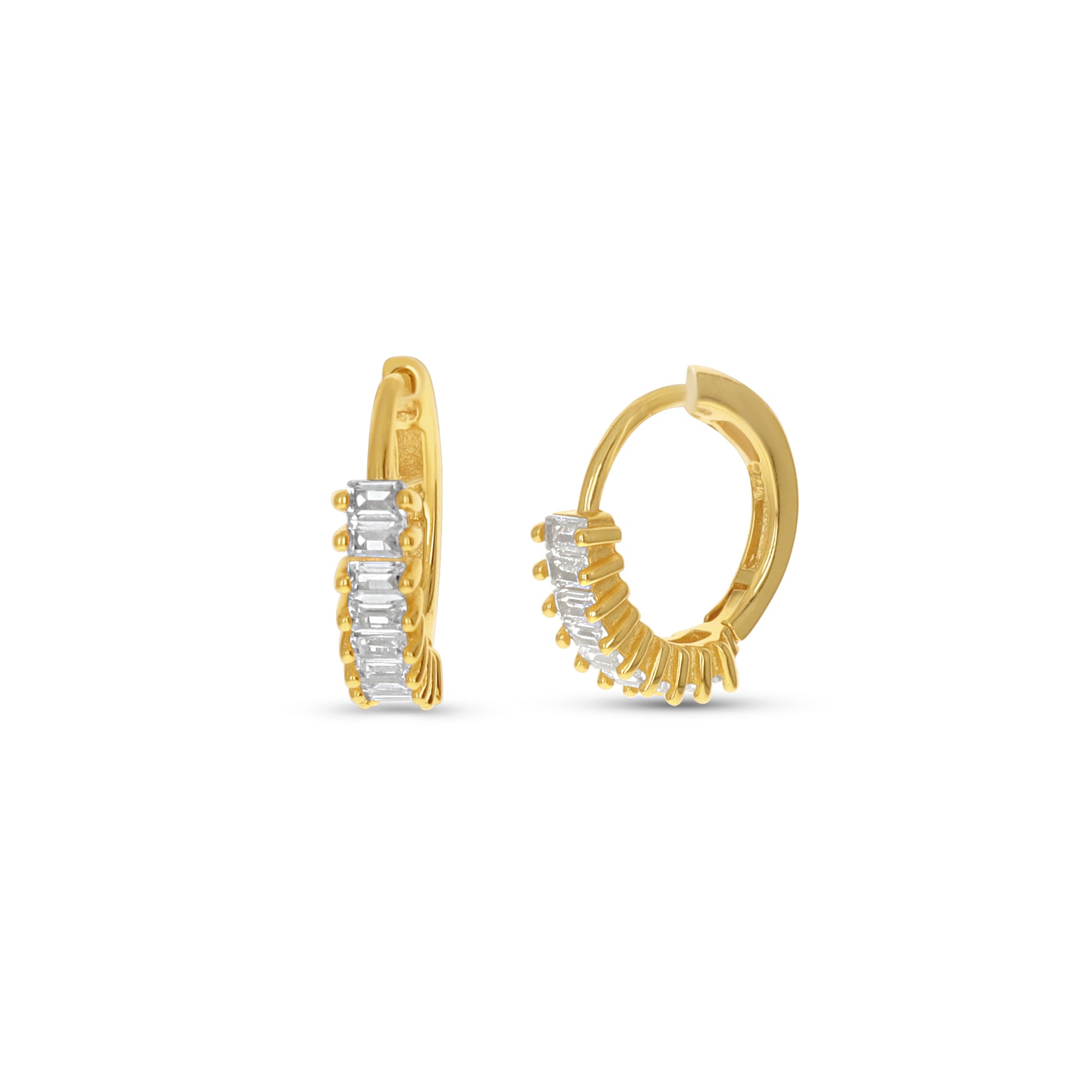 Small Gold Huggie Hoop Earrings from Alexandra Marks