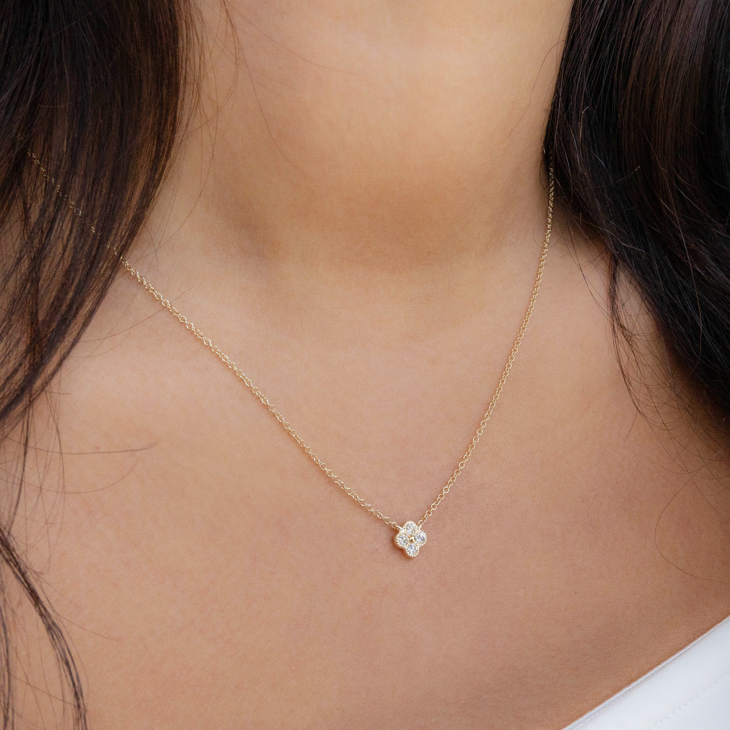 Designer Clover Necklace in Gold