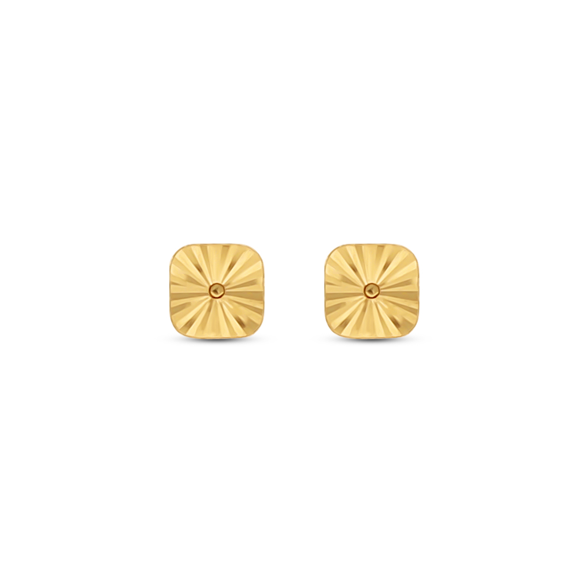 Dainty Square 14kt Gold Stud Earrings | Alexandra Marks Jewelry