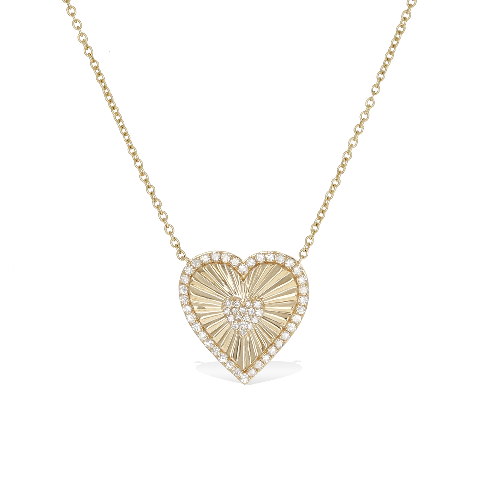 
            
                Load image into Gallery viewer, Starburst Diamond Heart Necklace | Alexandra Marks jewelry
            
        