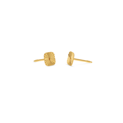 Mini Square Solid 14kt Gold Stud Earrings | Alexandra Marks Jewelry