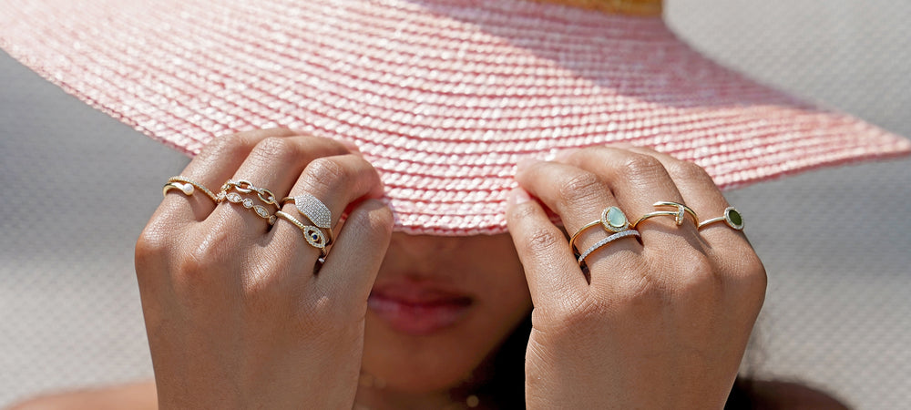Fashion & Fine dainty gold, gemstone and diamond rings from Alexandra Marks Jewelry. 