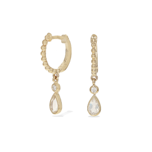 
            
                Load image into Gallery viewer, Diamond &amp;amp; Moonstone Charm Hoops in 14k Yellow Gold | Alexandra Marks Jewelry
            
        