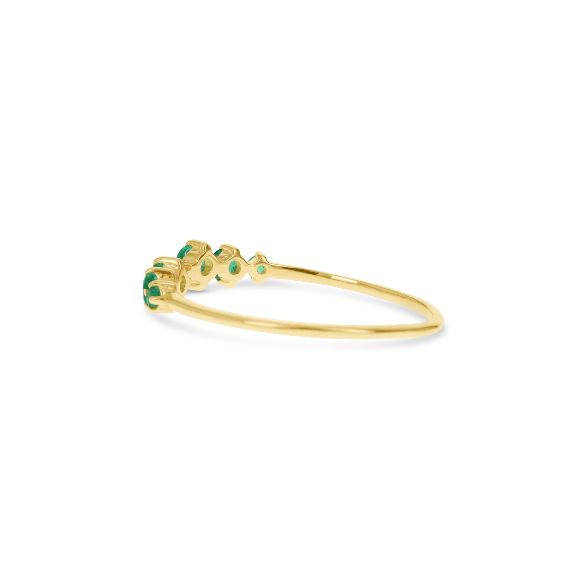 Green Wrap Ring in 14kt Yellow Gold