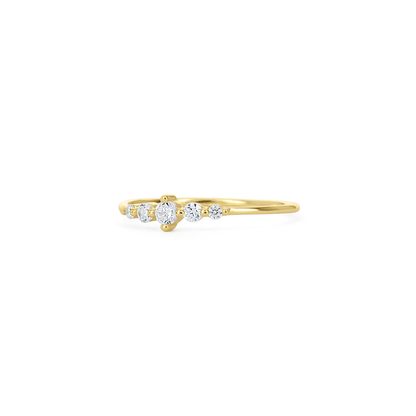 Simple Round CZ Stacking Ring in Gold