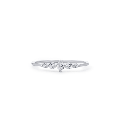 Delicate Graduated Round CZ Rings from Alexandra Marks Jewelry. 