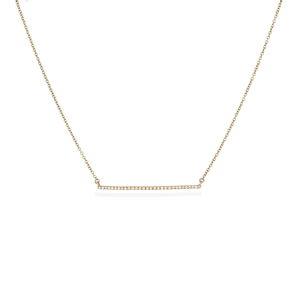 
            
                Load image into Gallery viewer, Yellow Gold Thin Diamond Bar Necklace from Alexandra Marks Jewelry
            
        