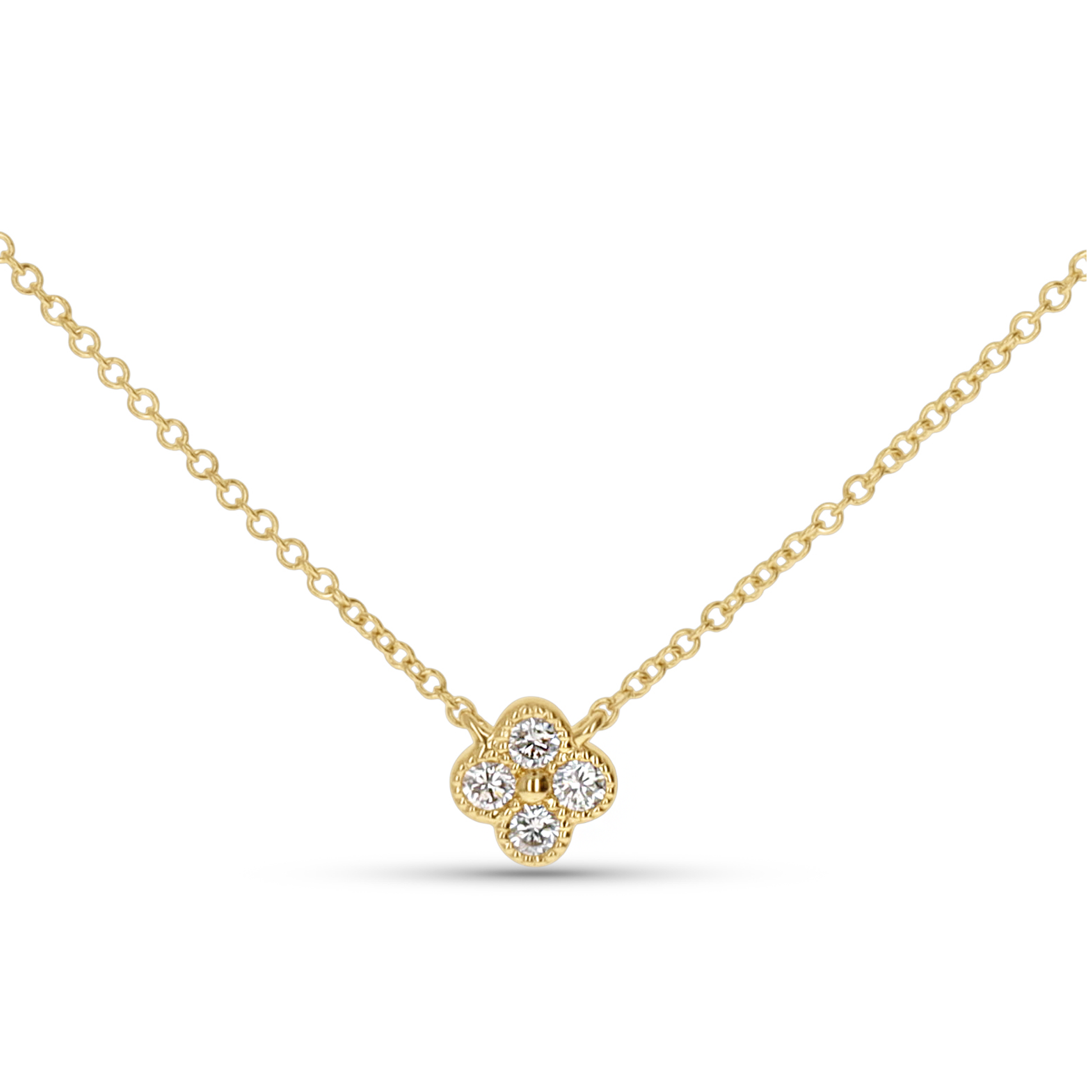 Mini Diamond Clover Necklace from Alexandra Marks Jewelry