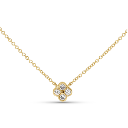 Mini Diamond Clover Necklace from Alexandra Marks Jewelry