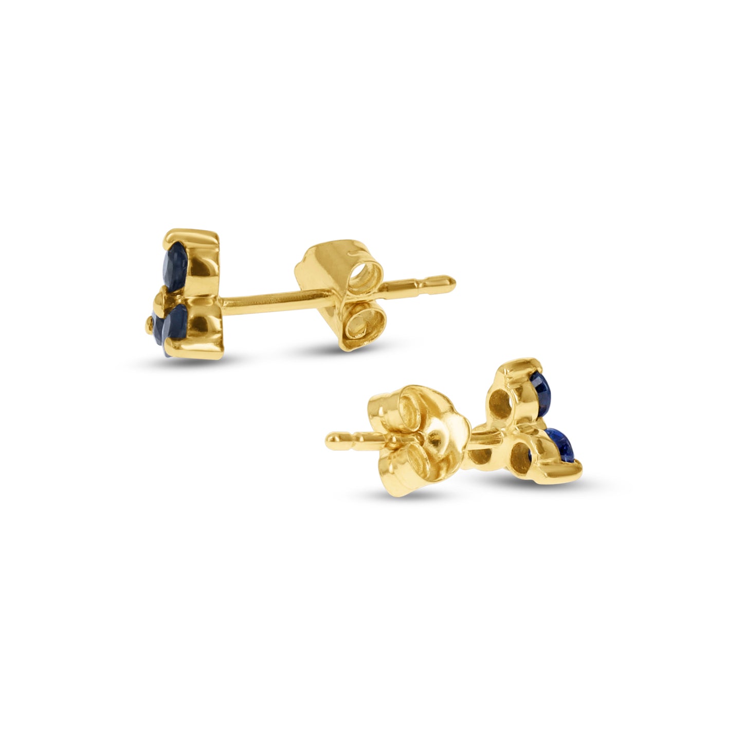 September Birthstone Stud Earrings in Gold