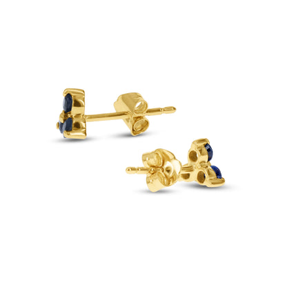 September Birthstone Stud Earrings in Gold