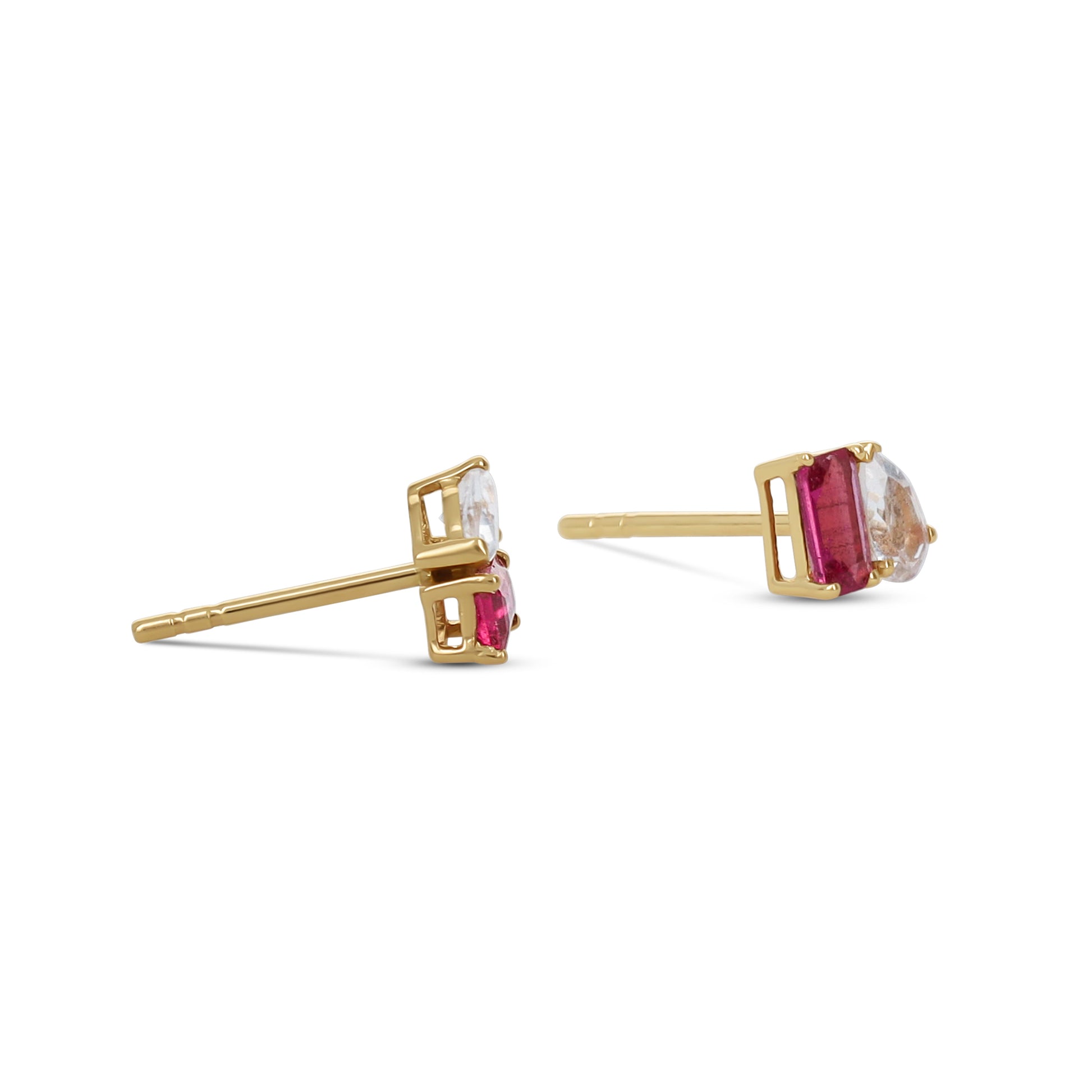 Gemstone Toi En Moi Earrings in Gold from Alexandra Marks Jewelry