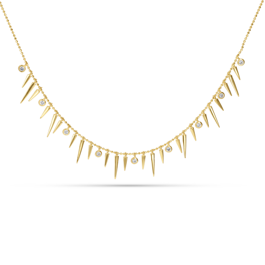 Pointed Spike Charm Necklace in Gold from Alexandra Marks Jewelry