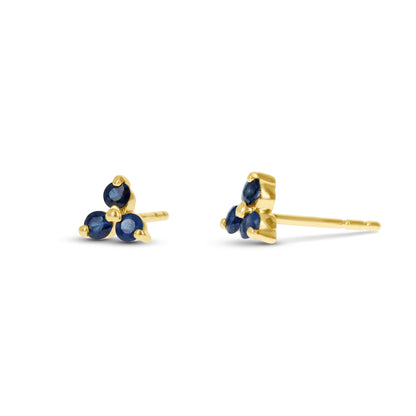 Small Sapphire Gemstone Stud Earrings