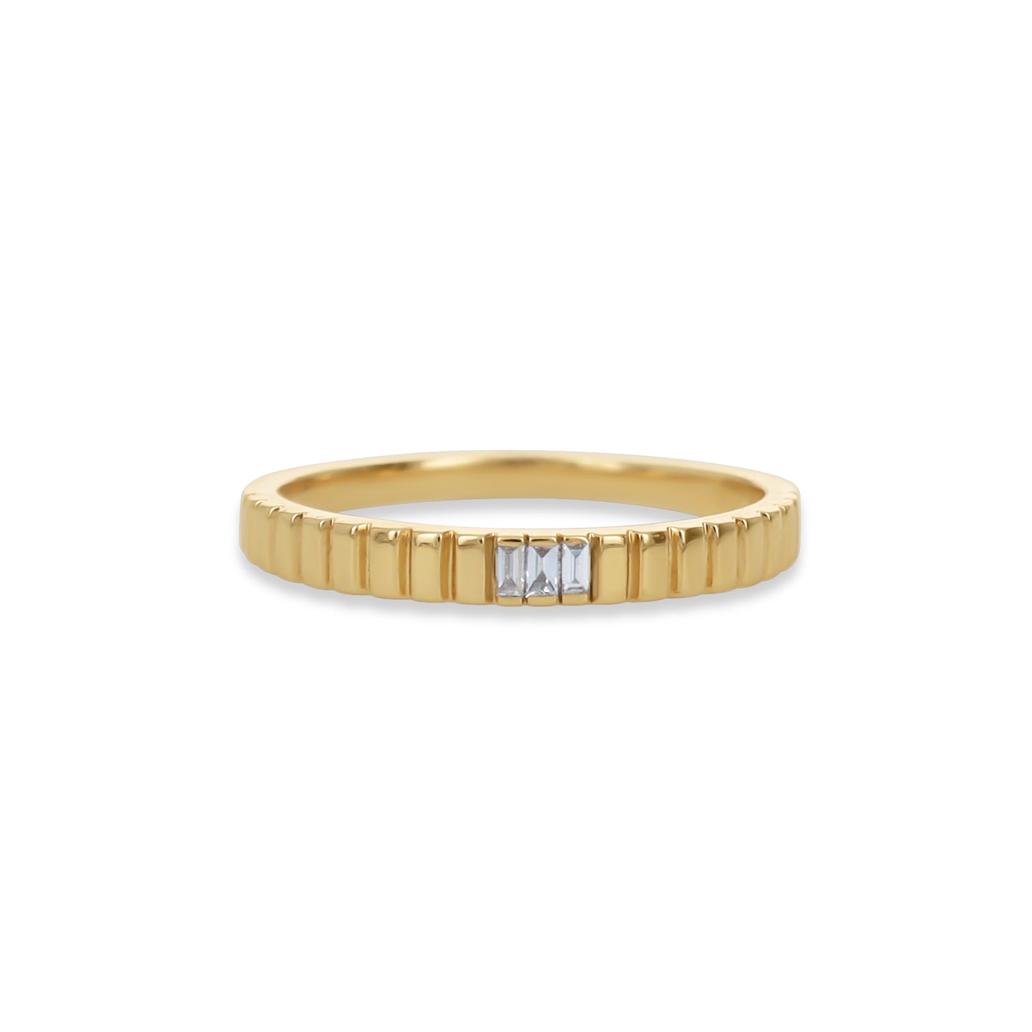 Modern Diamond Baguette Ring from Alexandra Marks Jewelry