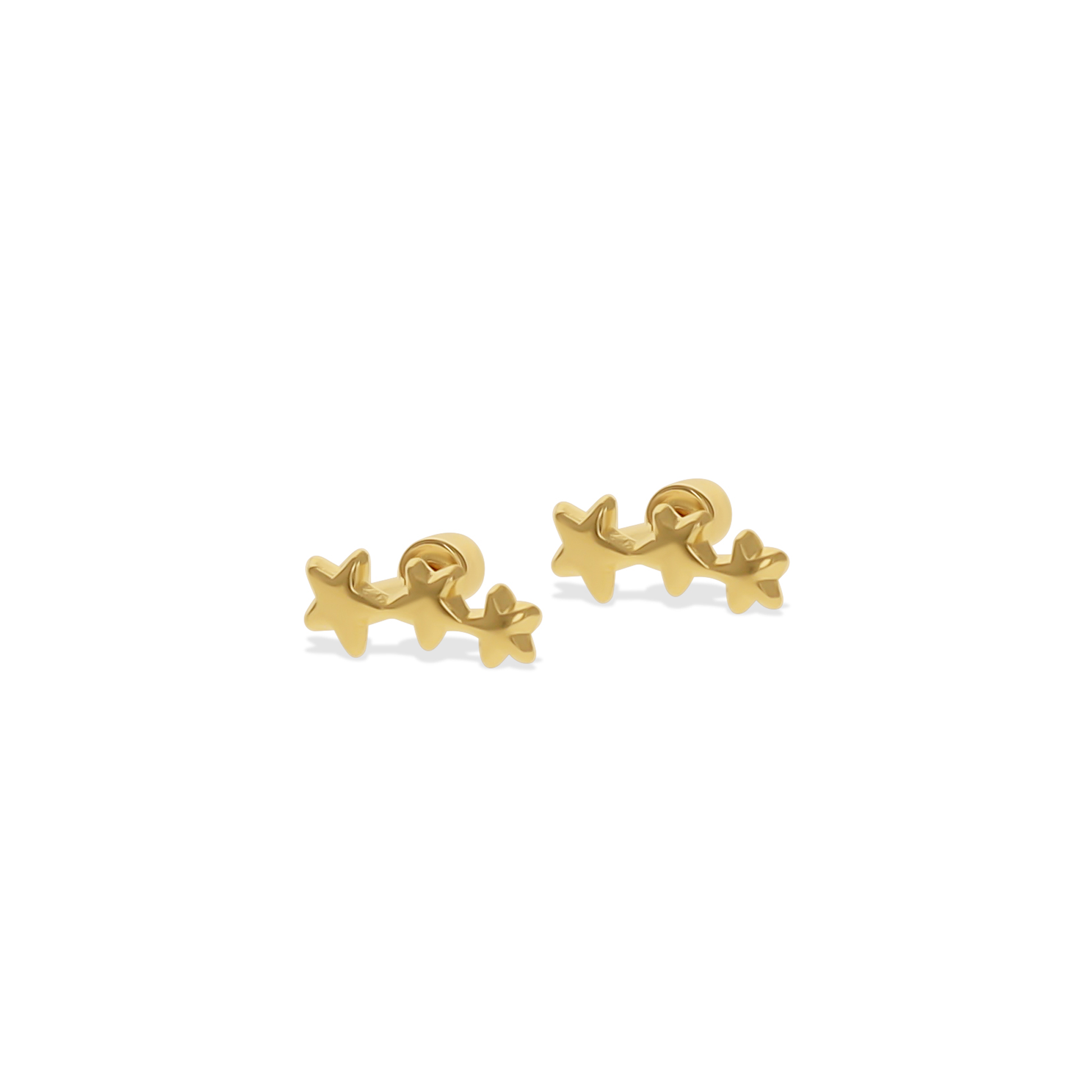 Star Ear Climbers in 14kt Yellow Gold | Alexandra Marks Jewelry