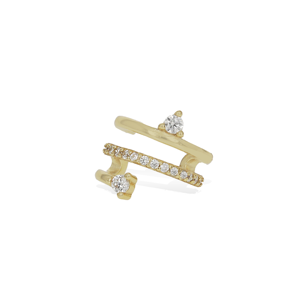 
            
                Load image into Gallery viewer, Triple Wrap Dainty Gold Ear Cuff from Alexandra Marks Jewelry
            
        