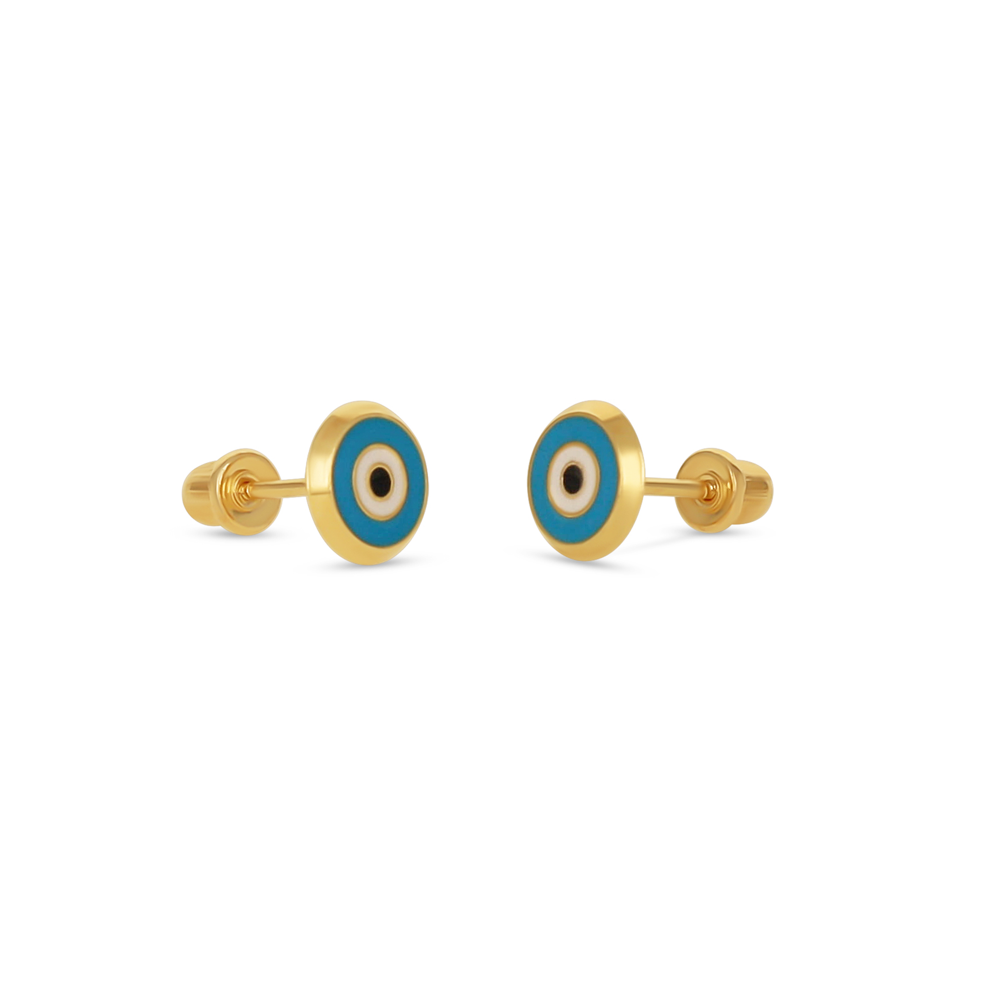 Solid Gold Evil Eye Stud Earrings | Alexandra Marks Jewelry