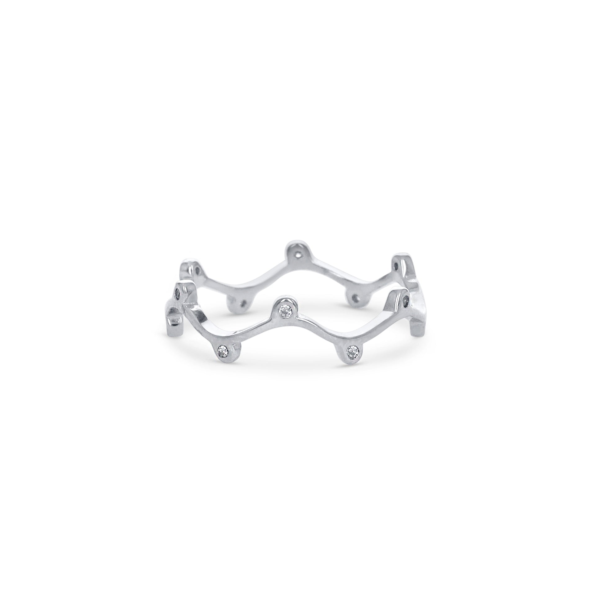 Silver Thin Organic Stacking Ring