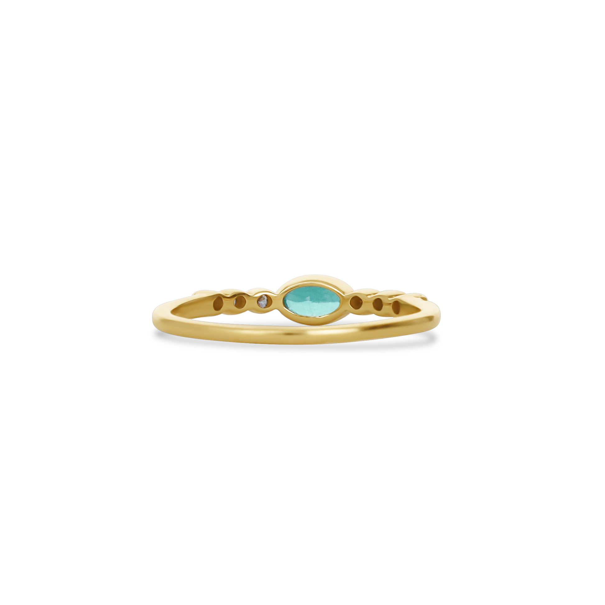 Simple Emerald Oval Ring