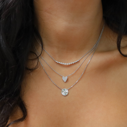 White Gold Diamond Dainty Necklace Stack from Alexandra Marks Jewelry