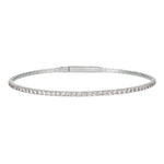 1 carat of diamonds set in 14k white gold tennis bangle bracelet from Alexandra marks jewelry