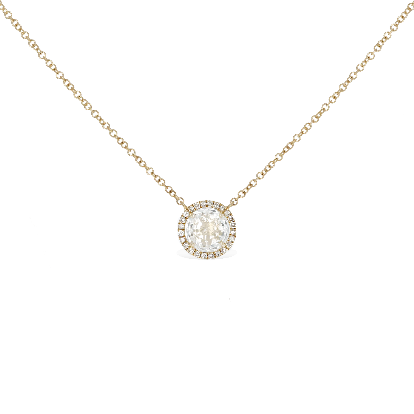 White Topaz Solitaire Necklace from Alexandra Marks Jewelry