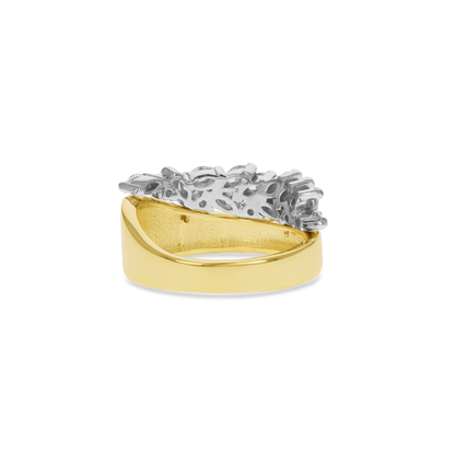 Wide CZ Statement Ring in Gold