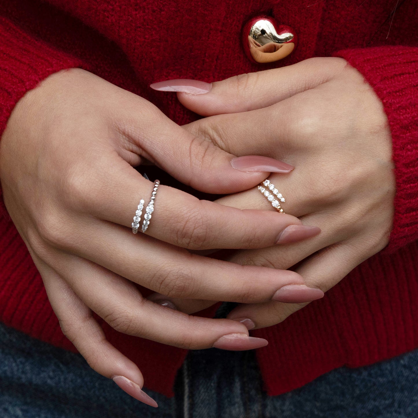Coiled Wrap Rings in gold and silver 