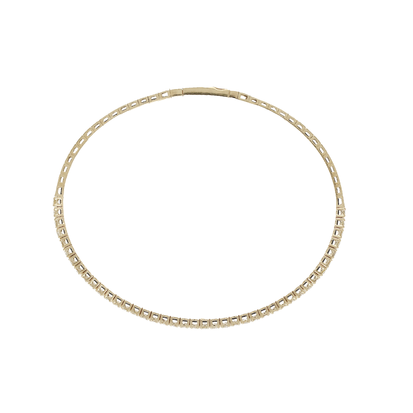 Classic Gold Diamond Tennis Bangle Bracelet