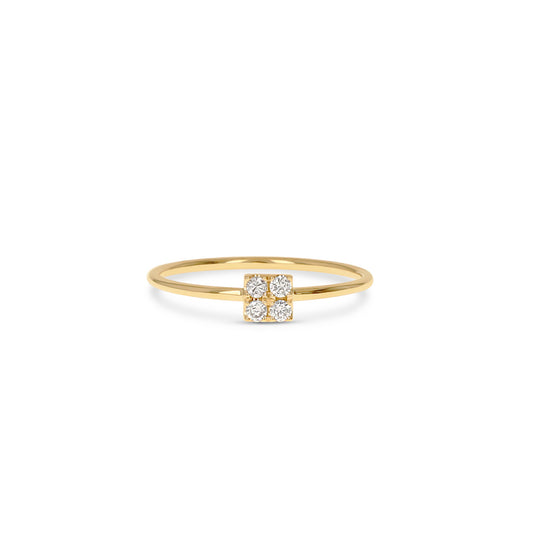 Dainty Diamond Square Ring from Alexandra Marks Jewelry