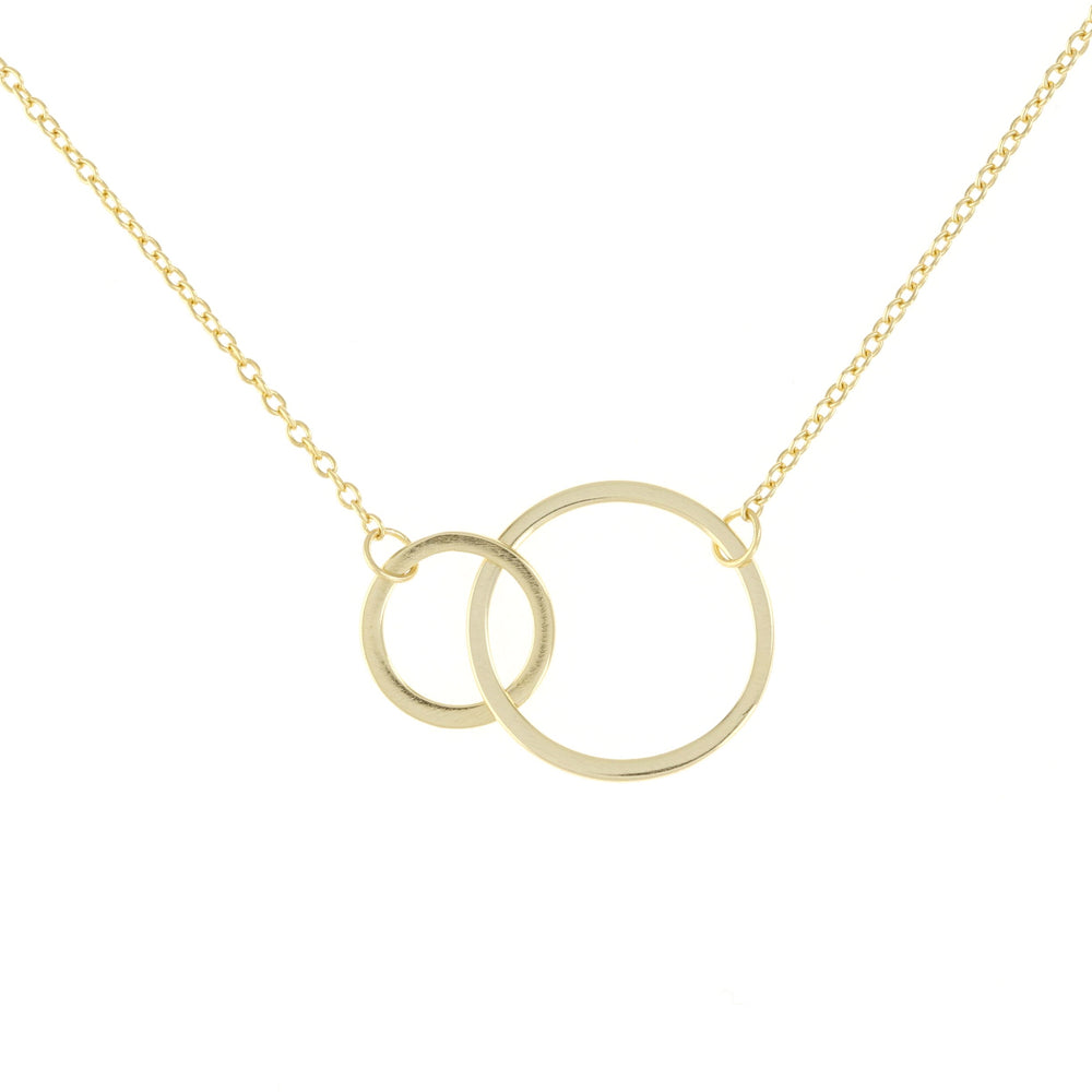 Interlocking Circle Necklace, Gold