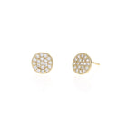 Gold Pave' CZ Stud Earrings 