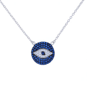 Blue Evil Eye Pendant Necklace - Alexandra Marks Jewelry