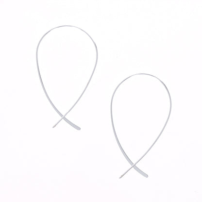 Sterling silver thin hoop earrings