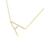 Sideways Letter A Initial Necklace | Alexandra Marks Jewelry