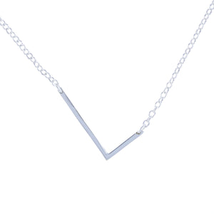 sterling silver letter L initial necklace