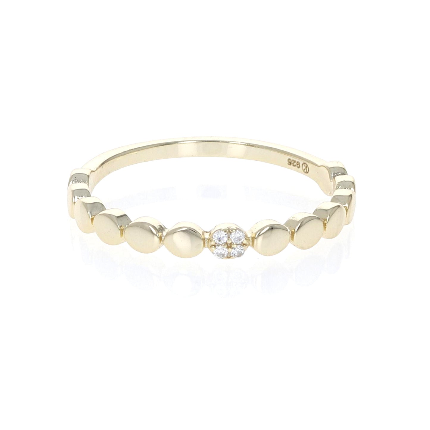 Classic High Polished Disc Ring in Gold
