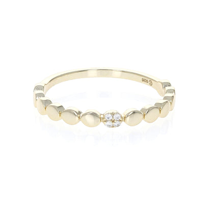 Classic High Polished Disc Ring in Gold