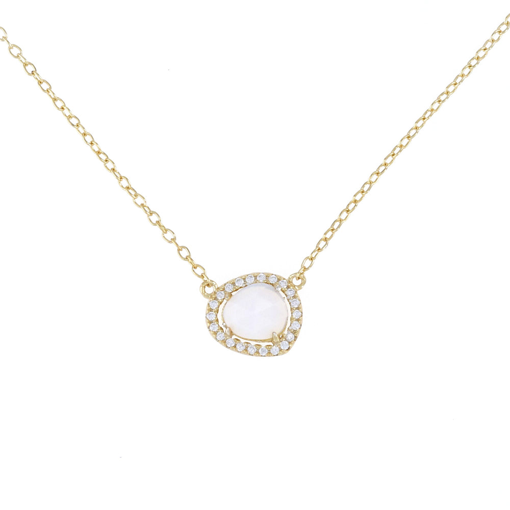 Gold Opalite Free Form Necklace - Alexandra Marks Jewelry