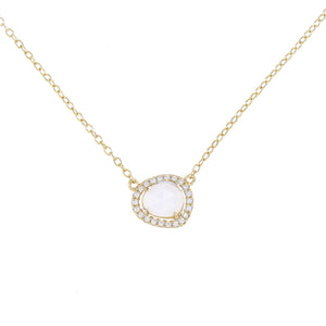 Gold Opalite Free Form Necklace - Alexandra Marks Jewelry