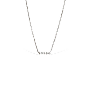 Mini diamond 2025 bar necklace