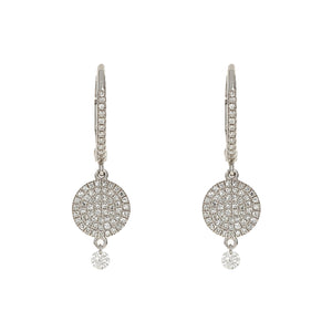 
            
                Load image into Gallery viewer, Dainty 14kt White Gold &amp;amp; Diamond Drop Earrings | Alexandra Marks Jewelry
            
        