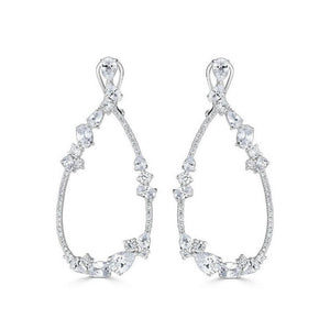
            
                Load image into Gallery viewer, Embellished Pear Shaped CZ Statement Earrings - Alexandra Marks Jewelry
            
        
