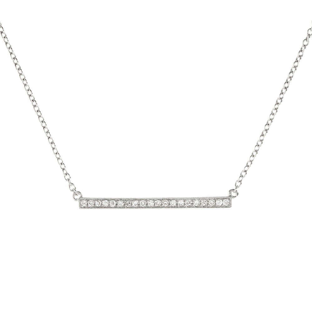 Diamond Long Bar Necklace