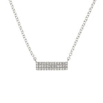 Diamond Triple Row Bar Necklace